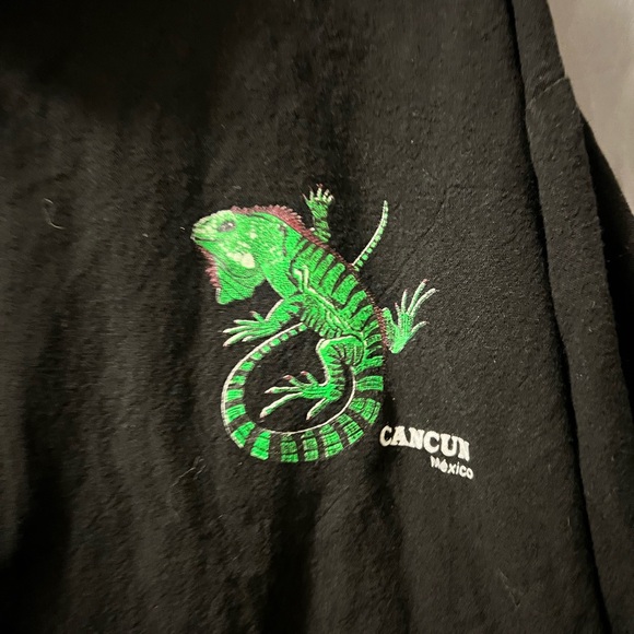 Stylish Black Hooded Jacket with Green Lettering & Design - Picture 2 of 10